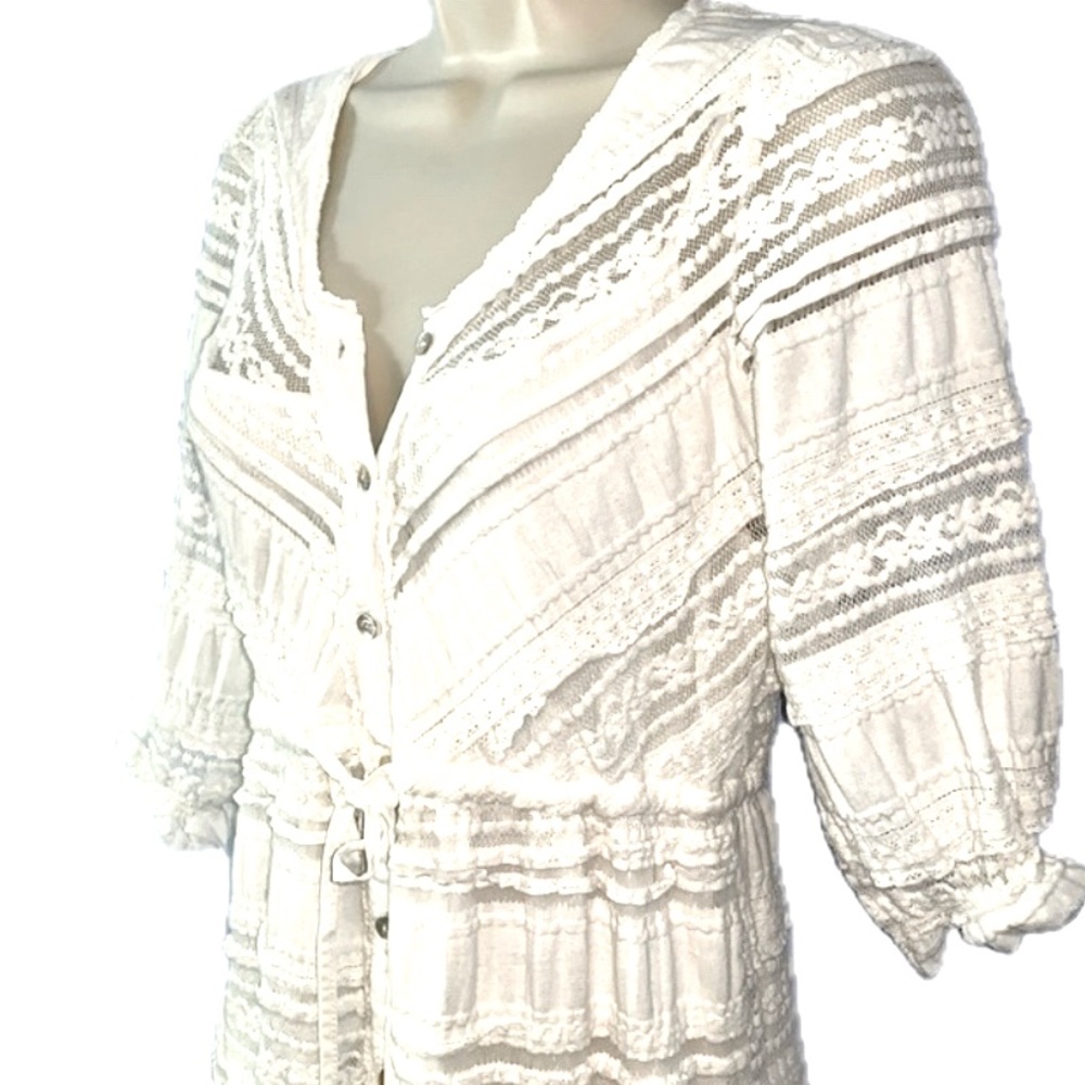 A Collective Story Women's White Ebba Eyelet Lace Maxi Dress Size Medium - Picture 6 of 16